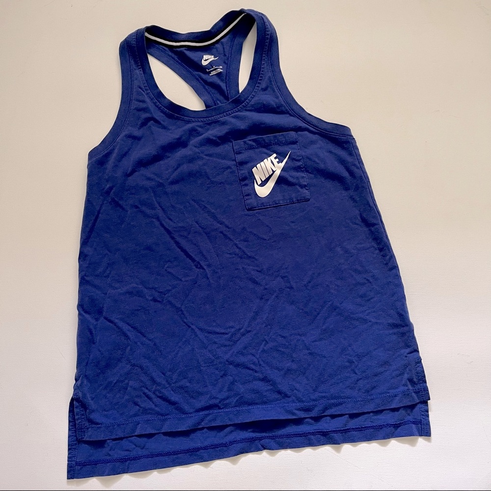 Nike Blue Racerback Tank Top Size Small